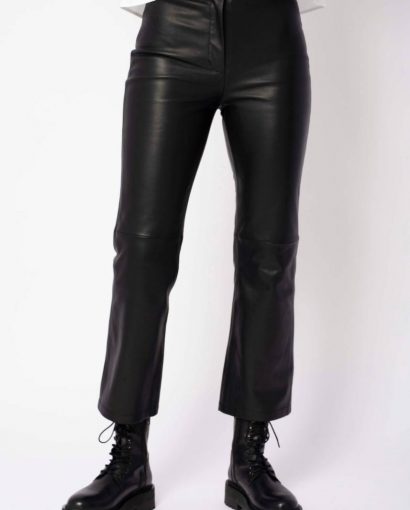 Rene leather trouser - Black