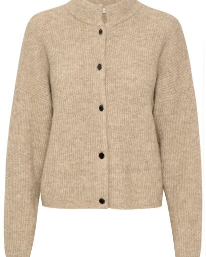 Alpha short cardigan - Warm sand mel