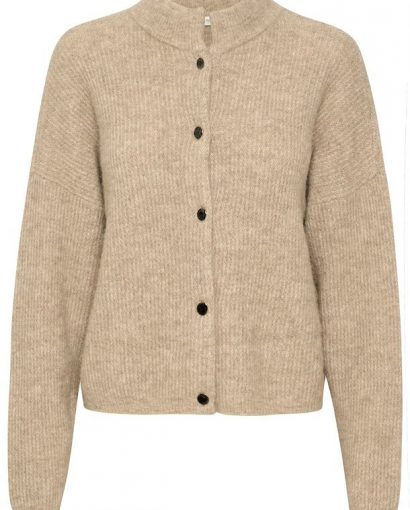 Alpha short cardigan - Warm sand mel