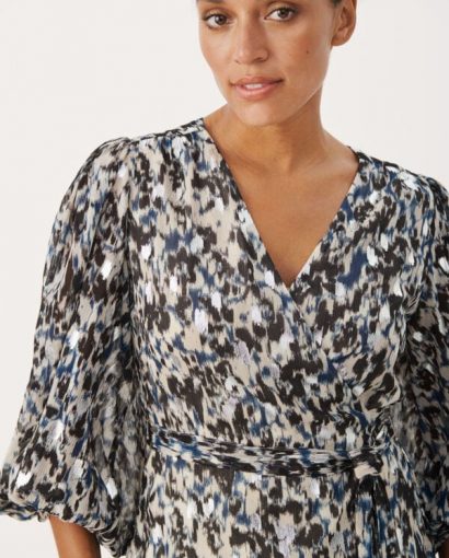 Tria blouse - Texture print silver
