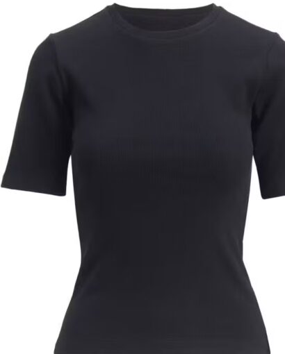 Pippa rib tee - Black