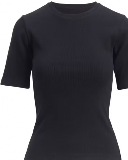 Pippa rib tee - Black