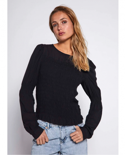 Sabby smock top - Black