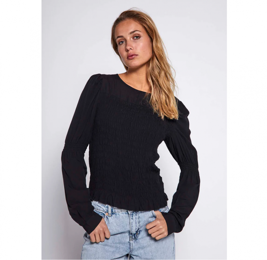 Sabby smock top - Black