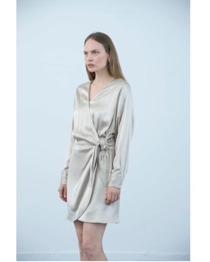 Nova Satin Dress - Champagne