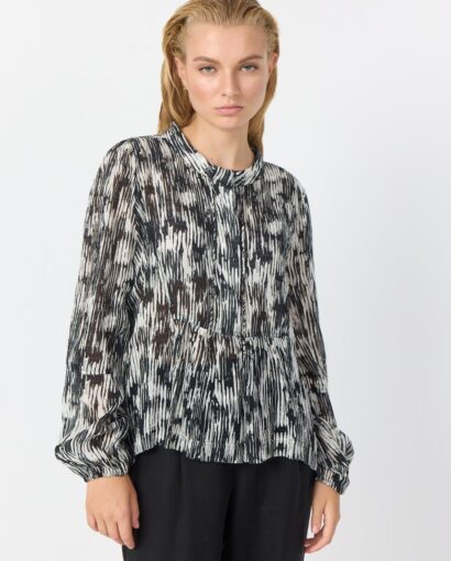 Dana 1 Blouse - Black/White