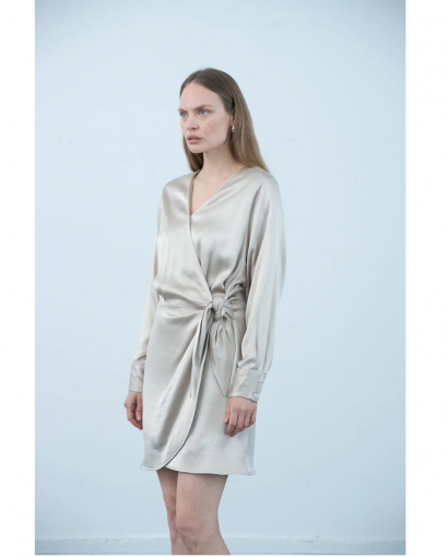Nova Satin Dress - Champagne