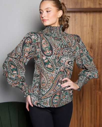 Lucille blouse - Autumn green