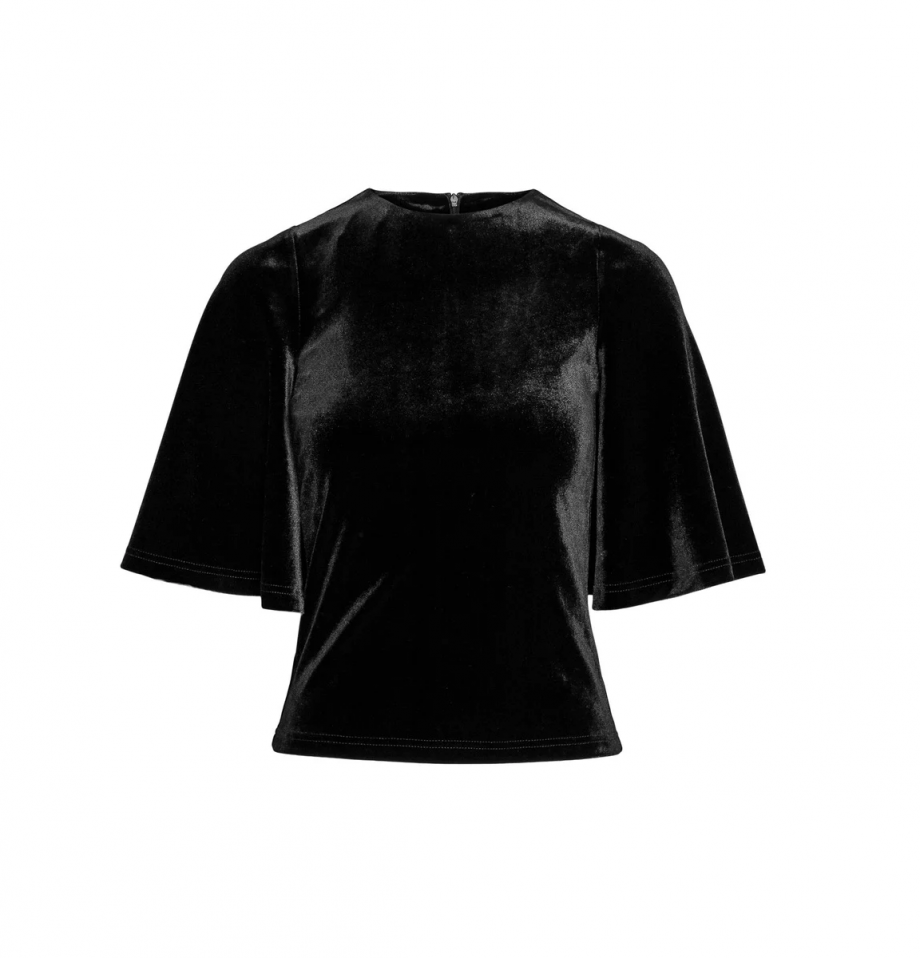 Lucia velour top - Black