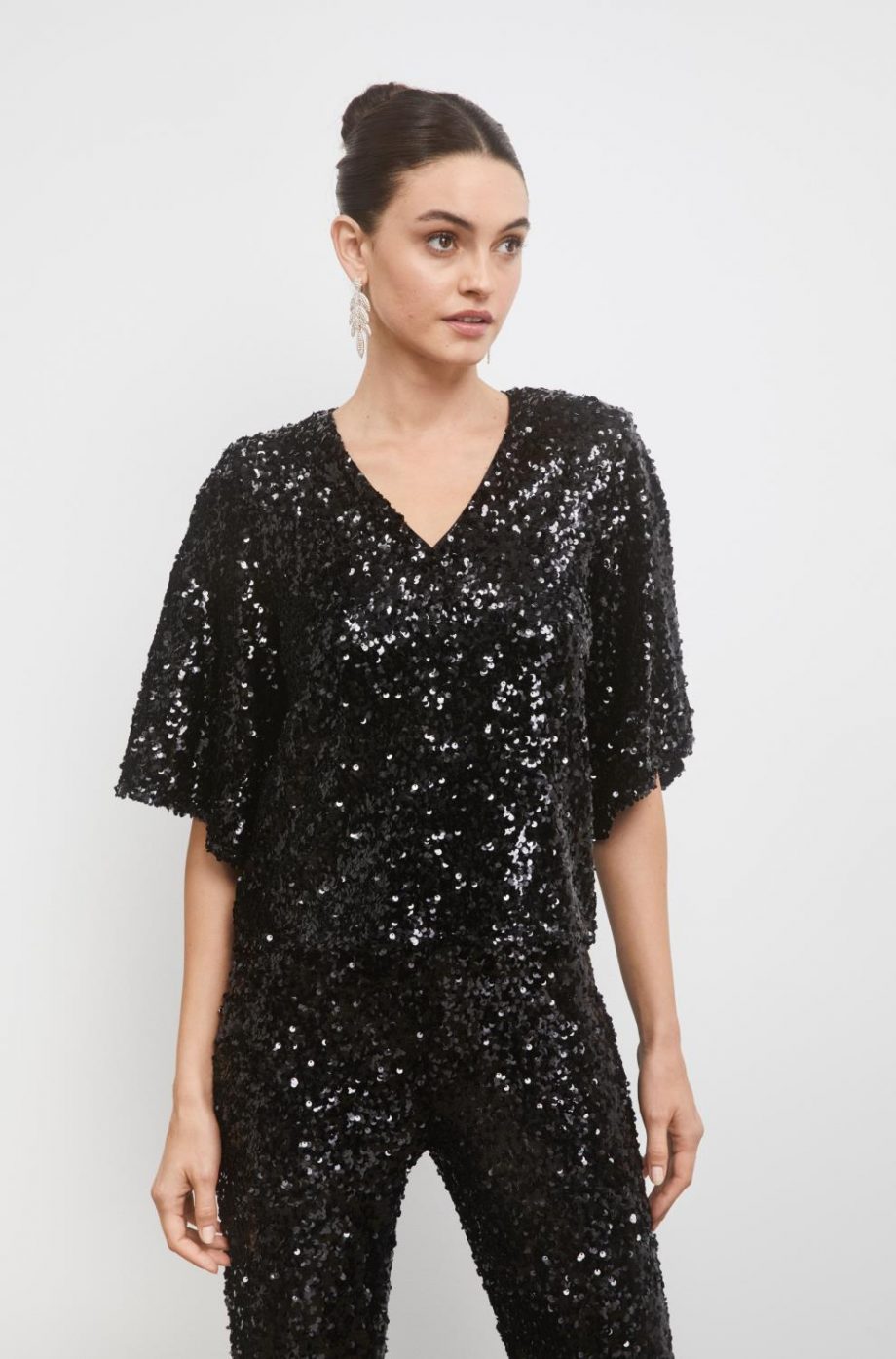 Tony sequin top - Black