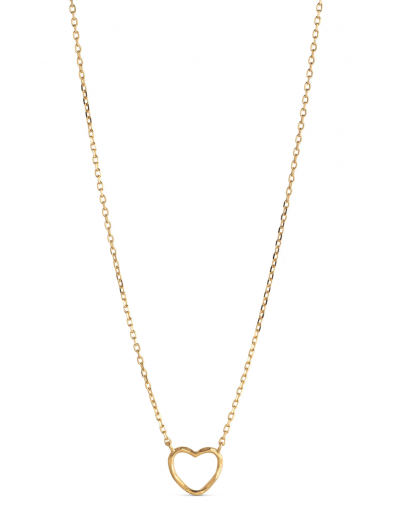 Organic heart necklace - Gold