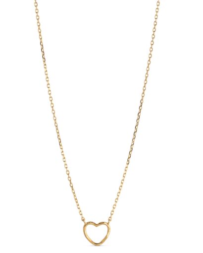 Organic heart necklace - Gold