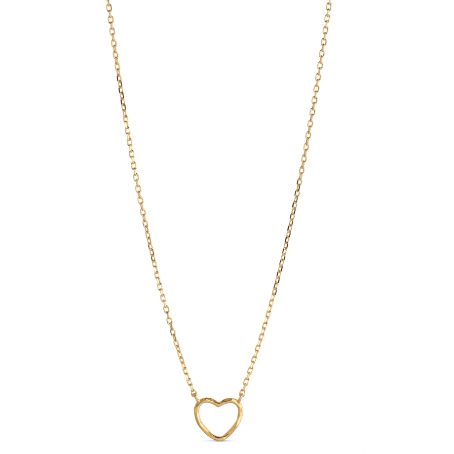 Organic heart necklace - Gold