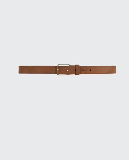 Aiden belt - Dark Camel suede