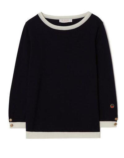 Helen Top - Marine/Ecru
