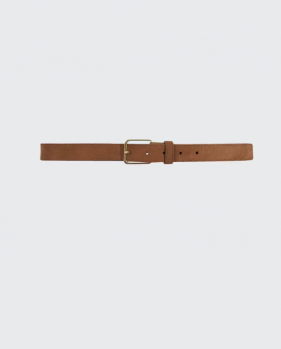 Aiden belt - Dark Camel suede