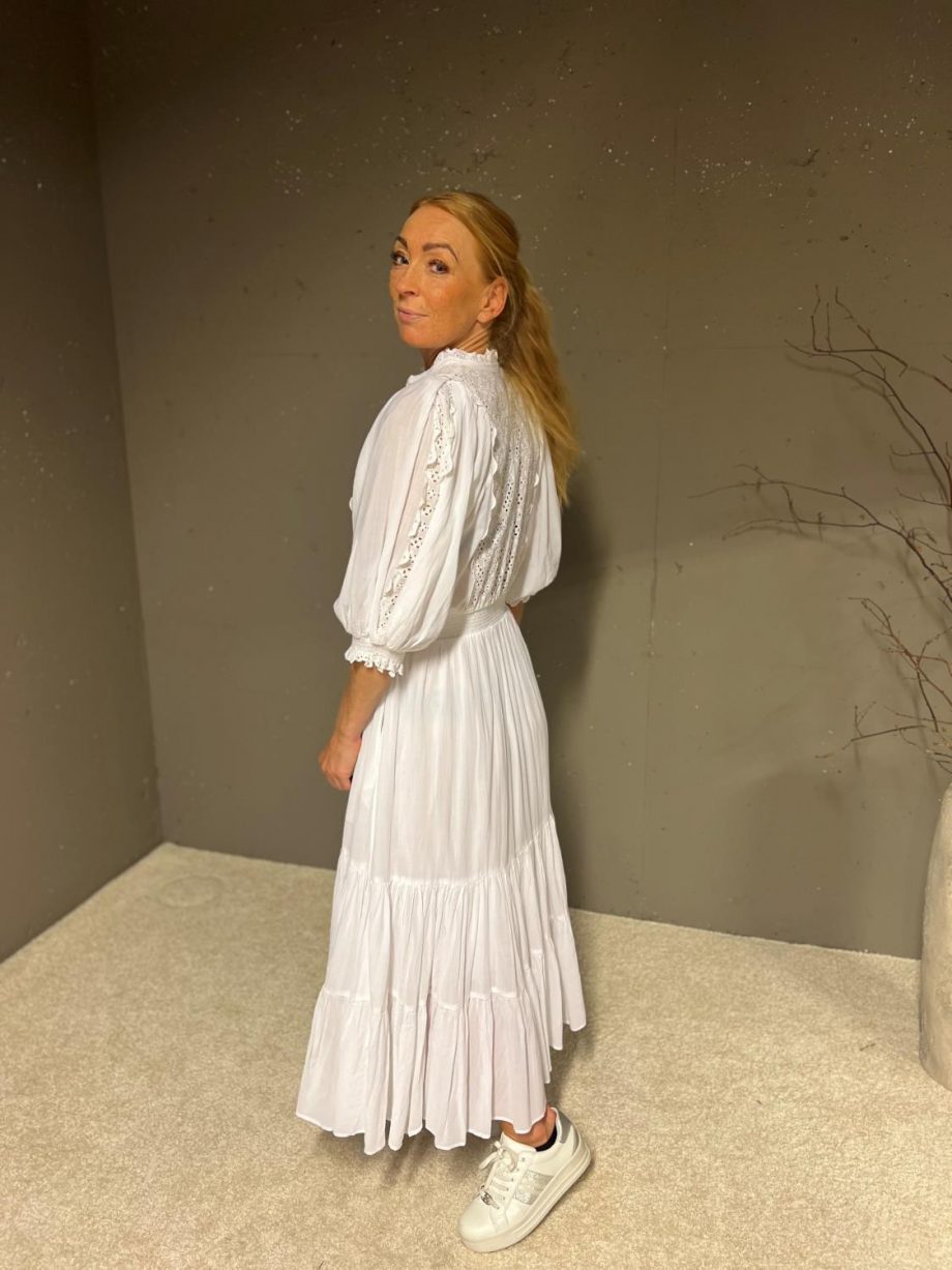 Cotton slub maxi dress - Perfect white
