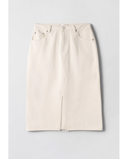 Denim midi skirt - Ecru