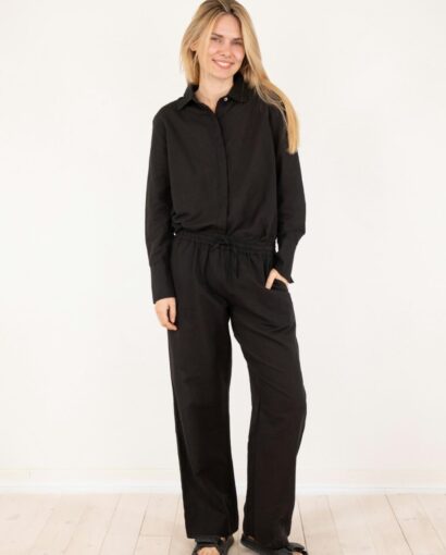 Sonar linen pants - Black