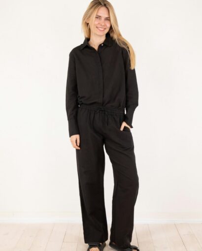 Sonar linen pants - Black