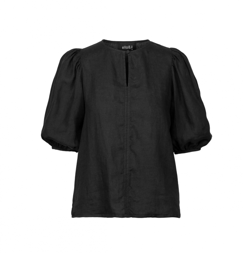 Anna linen top - Black