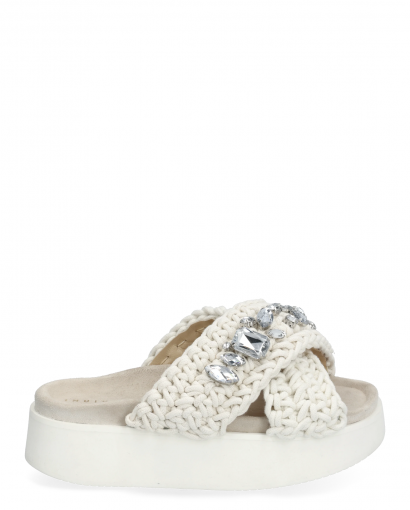 Woven stones platform - True white