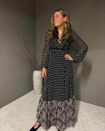 Georgette Ruffle Gown - Paisley