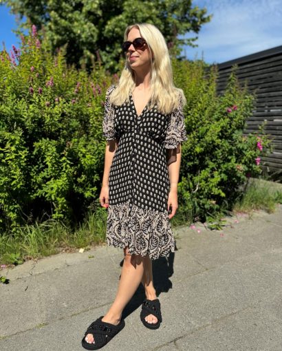 Georgette Flounce Dress - Paisley