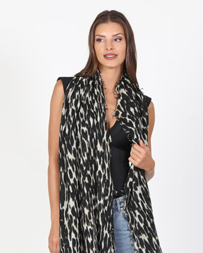 Doeskin Cashmere Scarf -Black