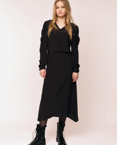 Ellen asymmetric dress - Printed plum