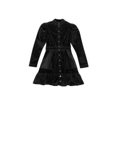 Corduroy Mini Dress - Black