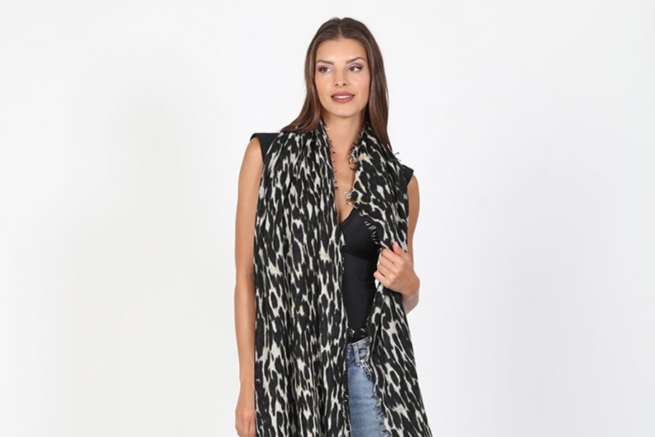 Doeskin Cashmere Scarf -Black