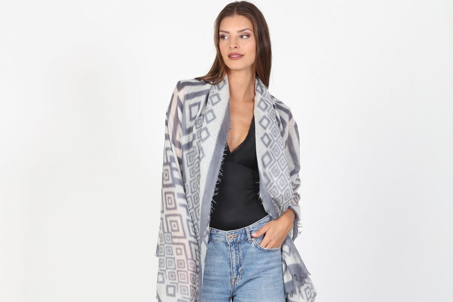 Uptown Cashmere Scarf - Grey