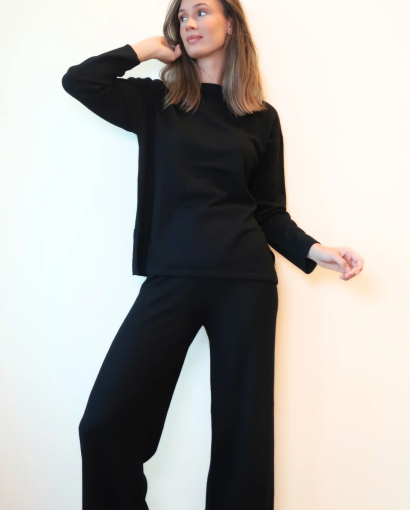 Mina merino pant - Black
