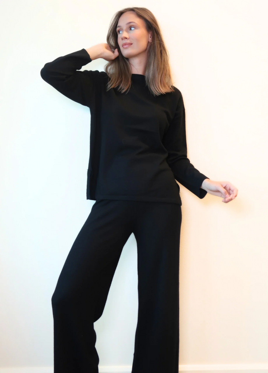 Mina merino pant - Black