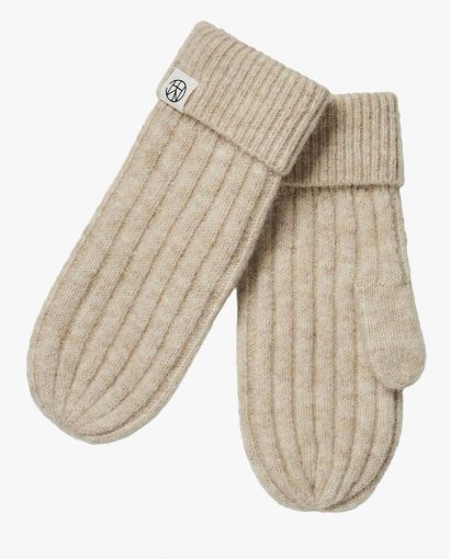 Hope icon mittens - Oatmeal melange