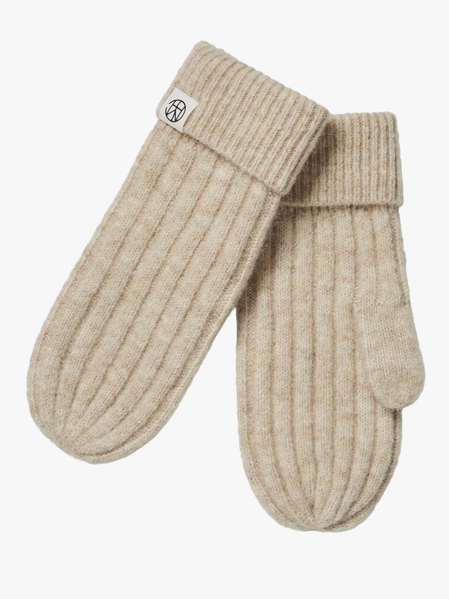 Hope icon mittens - Oatmeal melange