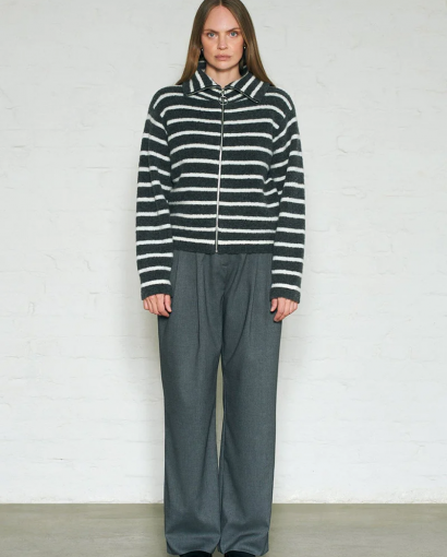 James stripe - Dark grey offwhite