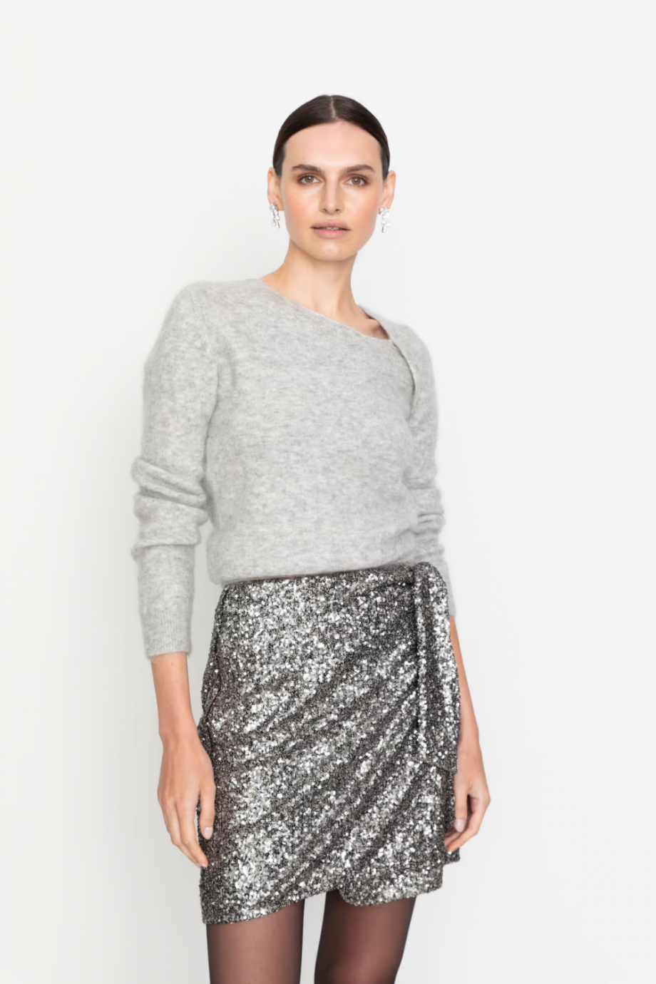 Dawa sequin skirt - Silver
