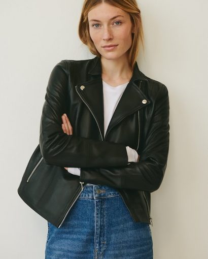 Frances leather jacket - Black