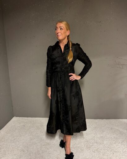 Jacquard midi dress - Black