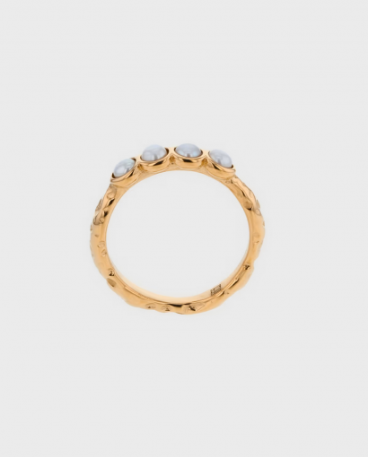 The Pearl row ring - Gold