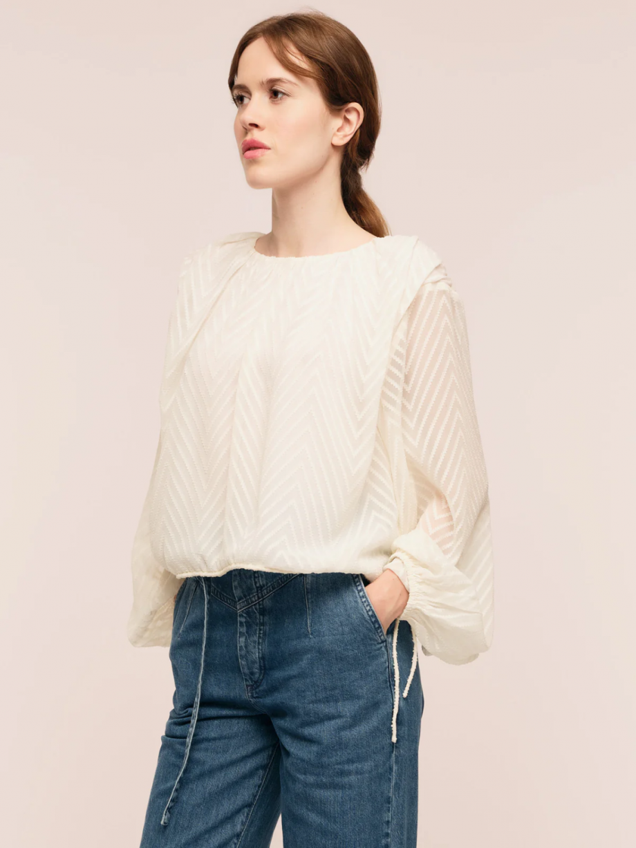 Mimosa top - Cream white
