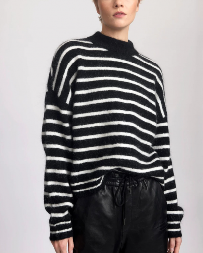 Debbie pullover - Black/white stripe