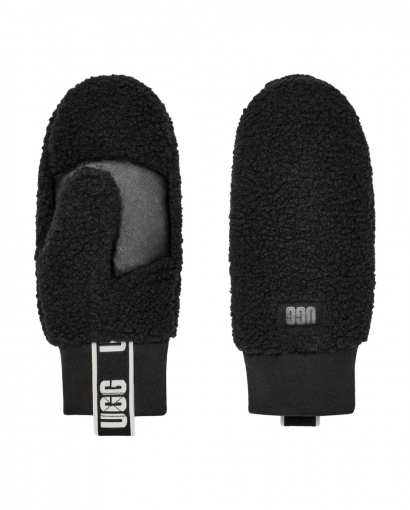UGGFluff Mitten With Logo - Black