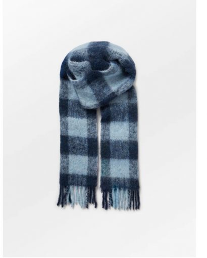 Check Mincho scarf - Maritime blue