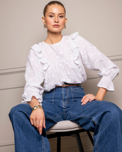 Amara top - Antique white