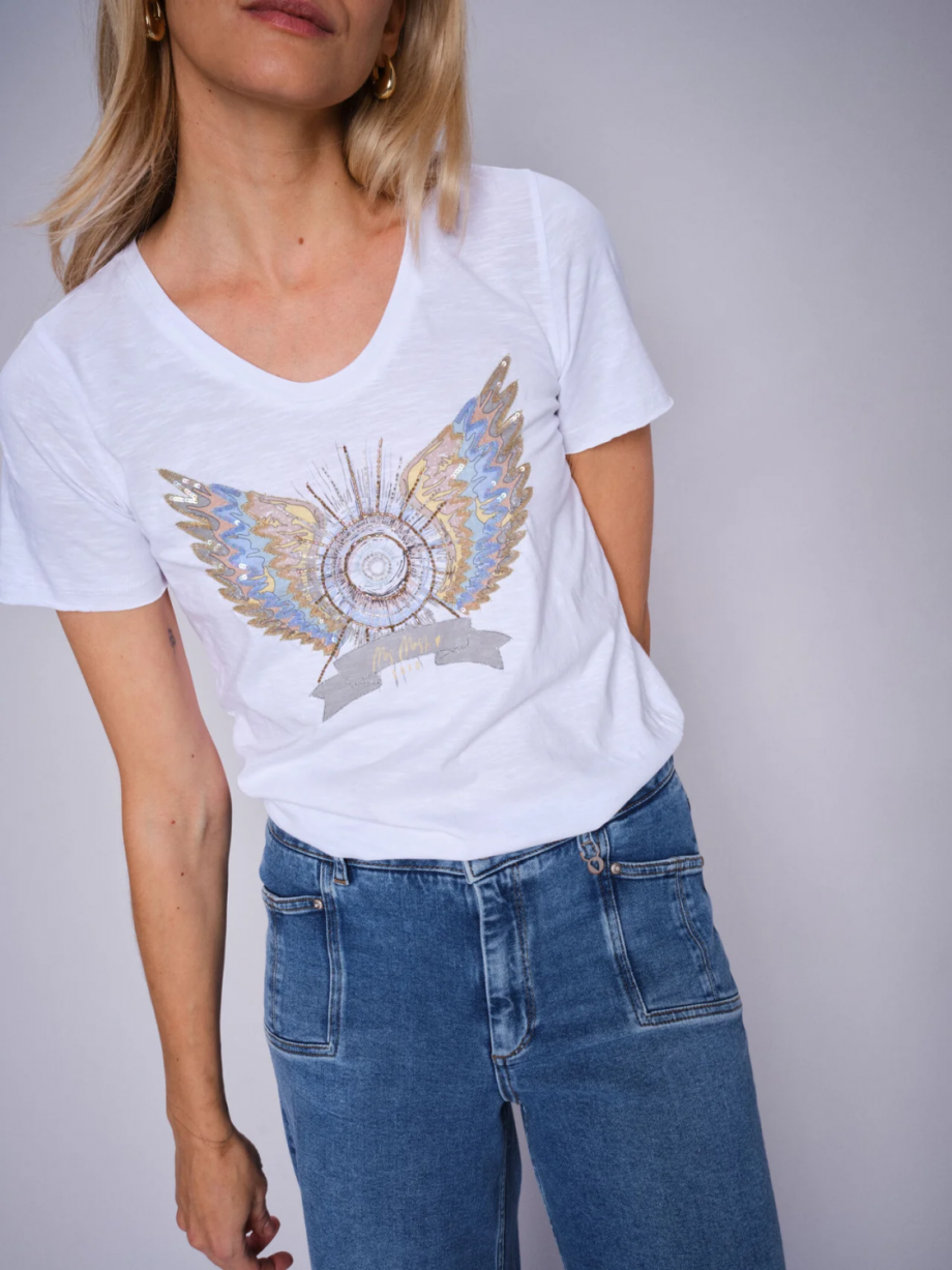 Gethi deco tee - White