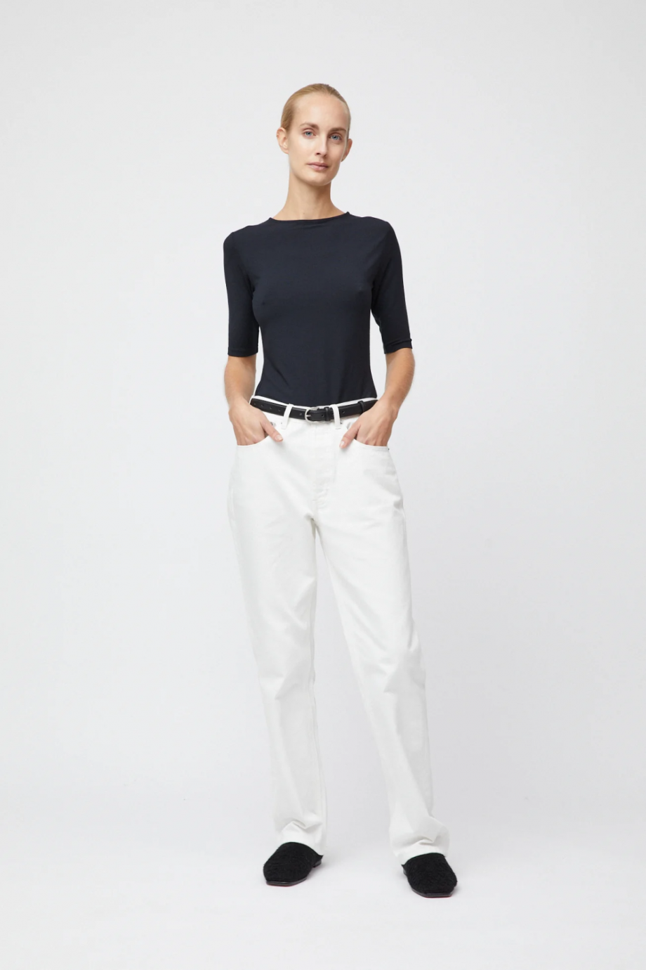 Modal midi sleeve - Jet black