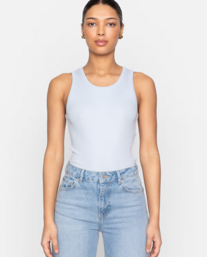 Pia rib singlet - Light blue
